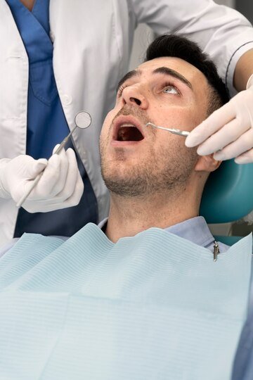 Patient receiving best dental treatment at the best dental clinic in Kolkata.